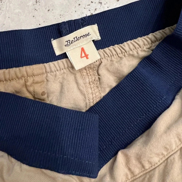 Bellerose Khaki Shorts with Green Side Stripe - Picture 4 of 7